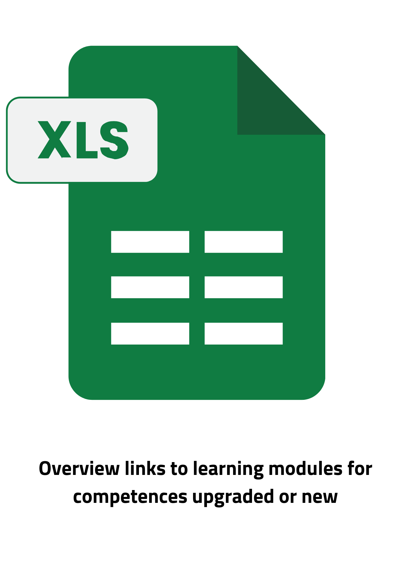 excel icon 20250709_1S4IWT_Overview links to learning modules for competences upgraded or new